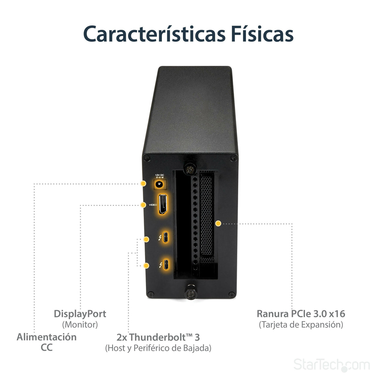 Startech.Com Tb31pciex16 Base Para Portátil Y Replicador De Puertos Alámbrico Negro