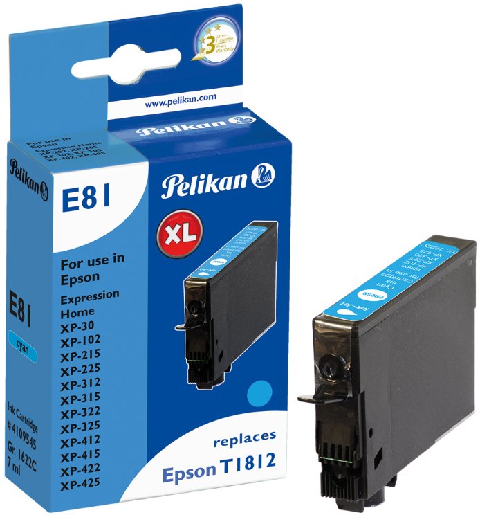 Tinta Pelikan Epson E81 T1812 Cian Compatible