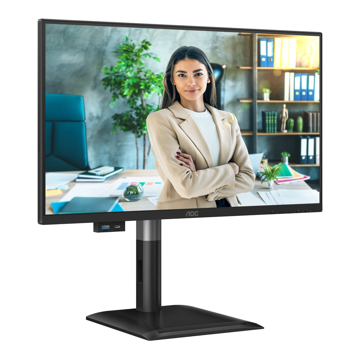 Monitor Aoc 24p4u 23.8" 1920 X 1080 Pixeles Full Hd Negro