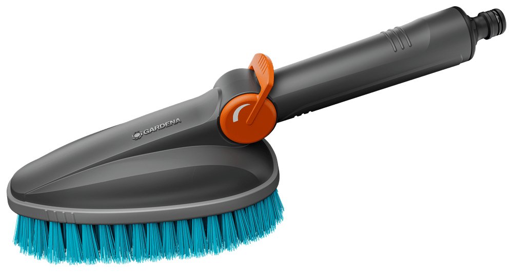 Gardena Cepillo De Mano Cleansystem M Duro Gris/Turquesa, Banda De Plástico Suave En Todo El Perímetro 18846-20