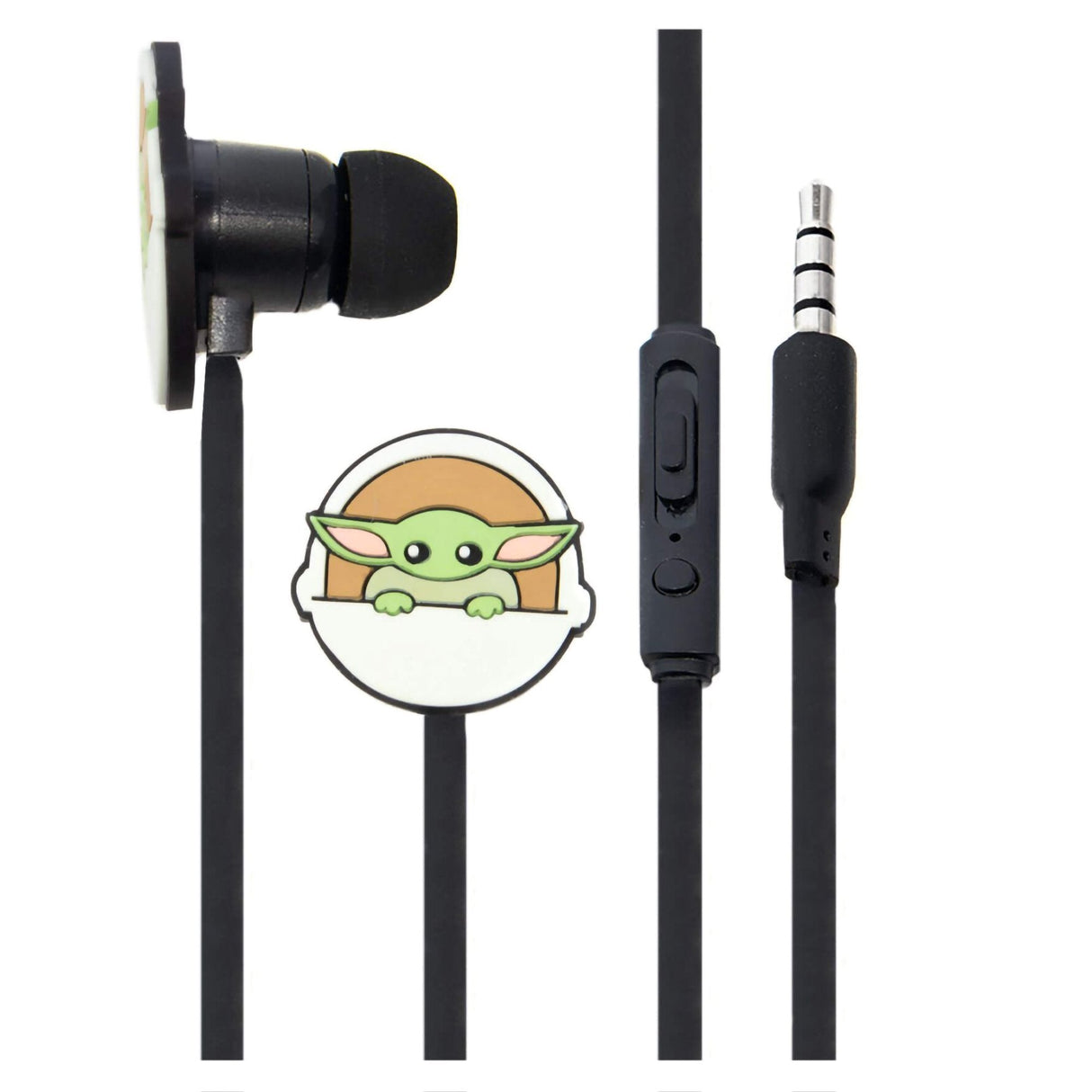 Auricular De Boton Baby Yoda Multicolor Jack 3.5mm/Cable 120cm