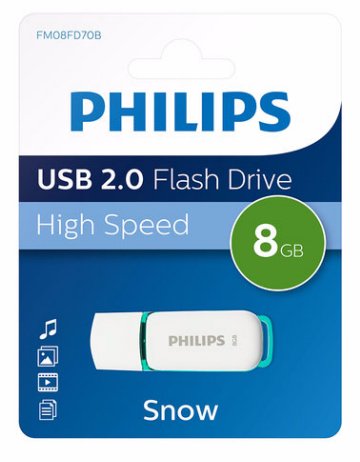 Pendrive Philips Usb-Stick  8gb 2.0 Usb Snow Edition Green