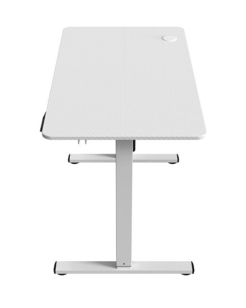 Mesa Gaming Mgd-Ergopro Blanco Mars Gaming 110x60/ Ajuste Altura Eléctrico 73-118cm/ Fibra De Carbono/ Soporte Para Auriculares/ Gestión De Cables