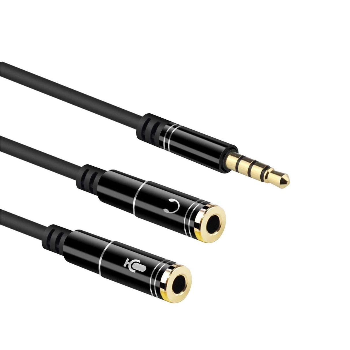 Ewent Ec1641 Cable De Audio 0,3 M 3,5mm 2 X 3,5mm Negro Ewent Cable Adaptador Audio Jack 3.5/M 4pines - 2xjack 3.5/H 3pines, Negro, 0.30m
