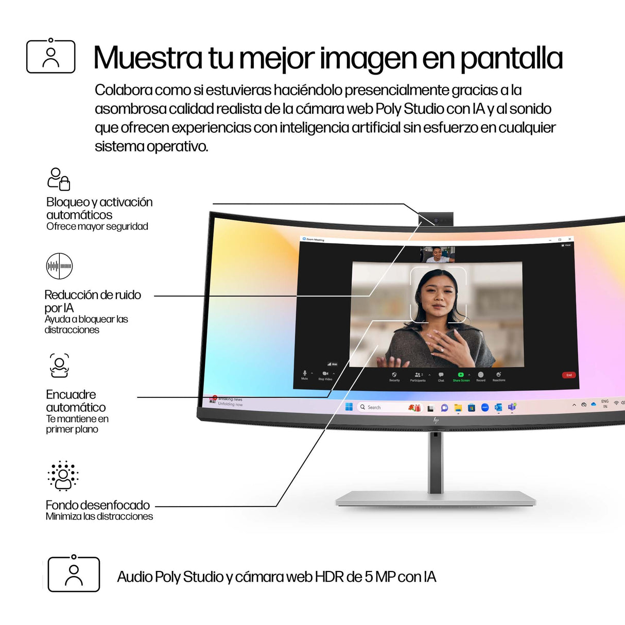 EAN 5715063476642 - HP Series 7 Pro 734pm pantalla para PC 86,4 cm (34") 3440 x 1440 Pixeles Wide Quad HD LCD Gris imagen 5