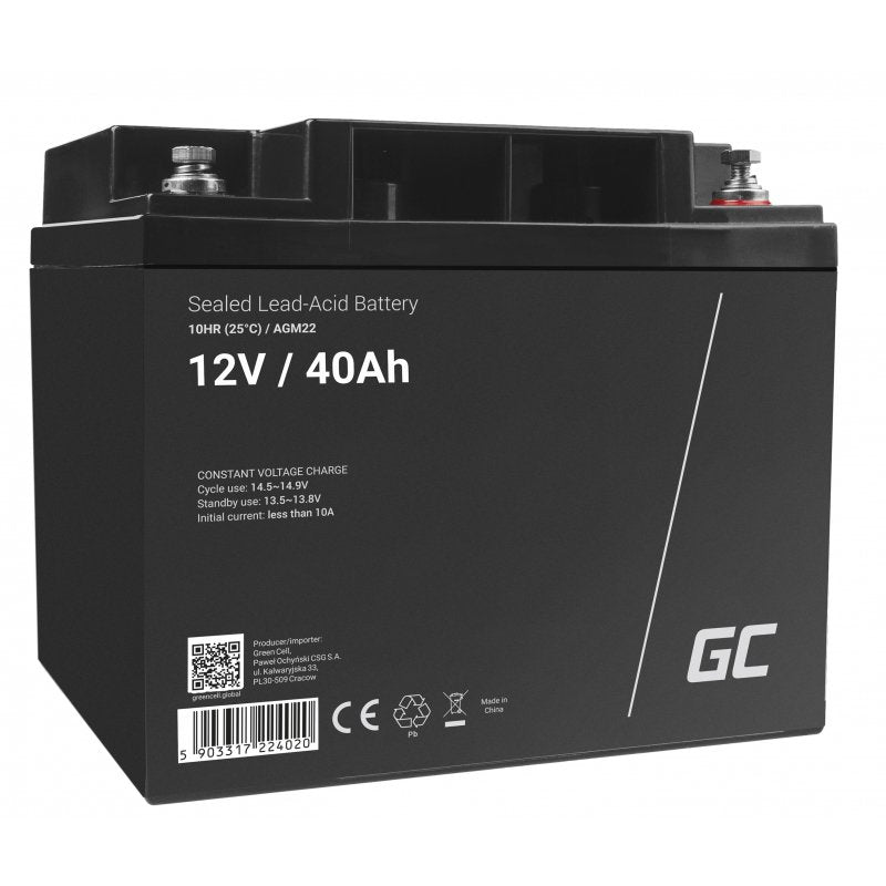 EAN 5903317224020 - Green Cell AGM22 batería para sistema ups Sealed Lead Acid (VRLA) 12 V 40 Ah imagen 1