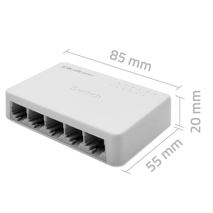 Network Switch 5xrj45 Port 1000mbps Lan