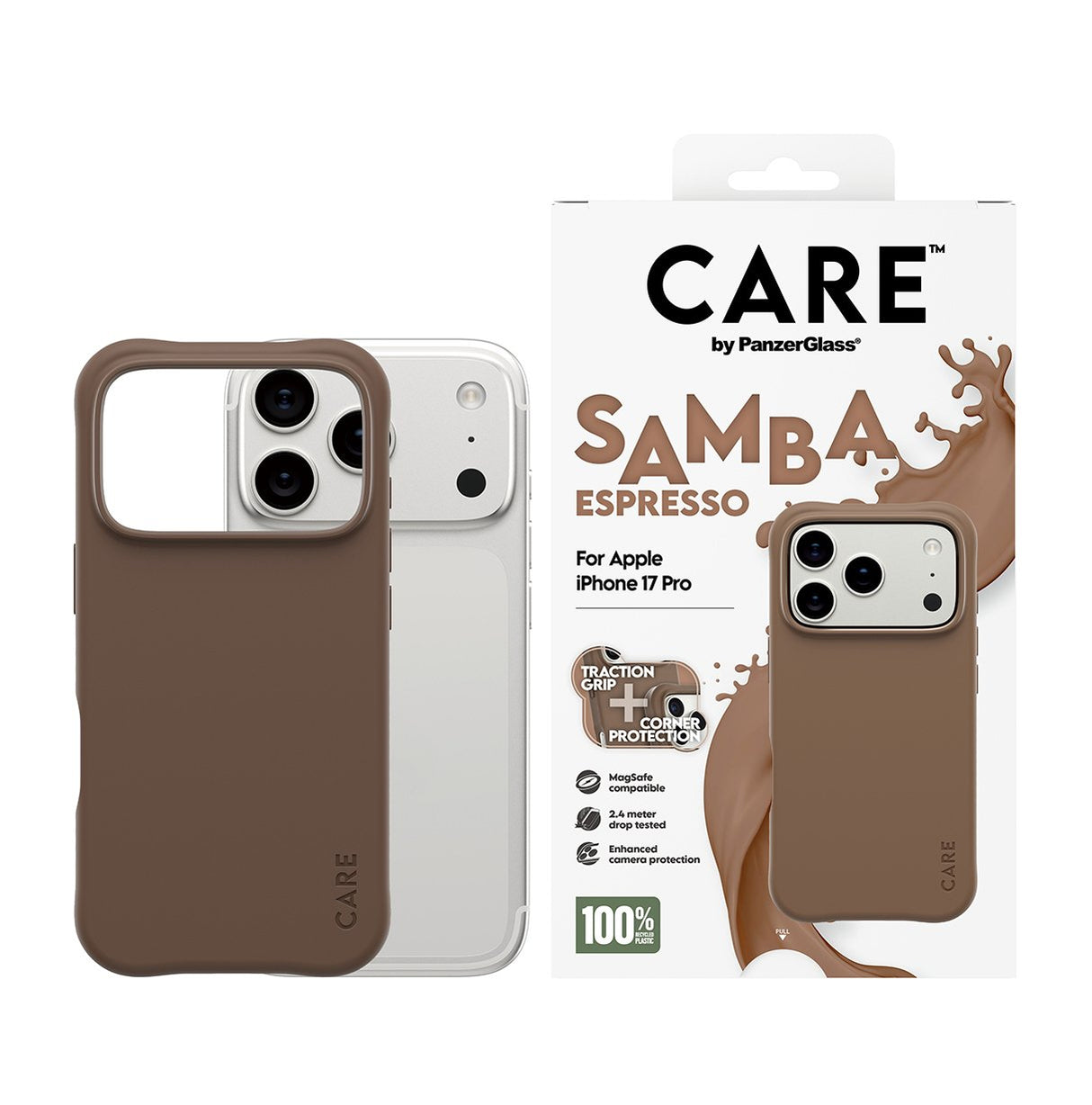 EAN 5715685027130 - PanzerGlass CARE™ by ® Samba Case Espresso w. MagSafe iPhone 17 Pro funda para teléfono móvil Marrón imagen 2