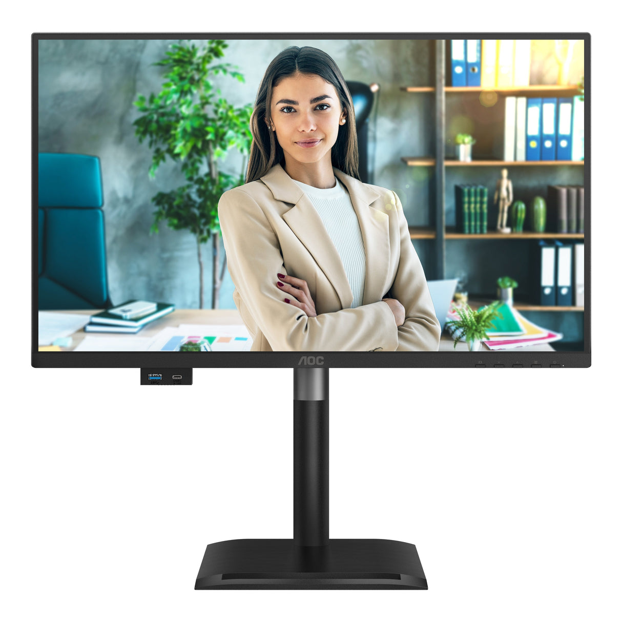 Monitor Aoc 24p4u 23.8" 1920 X 1080 Pixeles Full Hd Negro