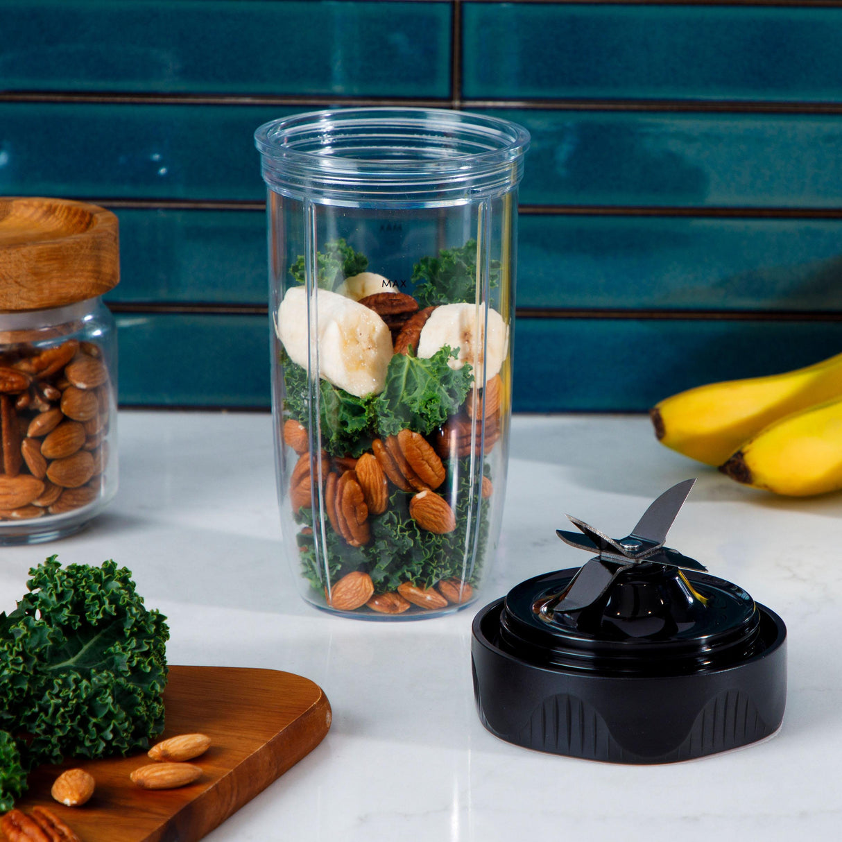 EAN 8006447002166 - NutriBullet NB1206DGCC licuadora 0,9 L Batidora de vaso 1200 W Negro, Transparente imagen 7
