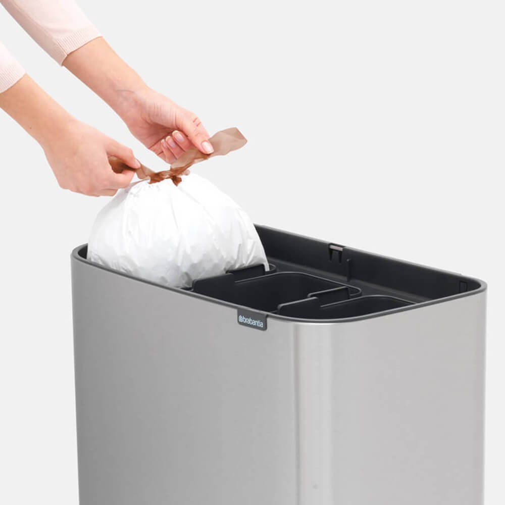 EAN 8710755316081 - Brabantia 316081 papelera 33 L Rectangular Acero inoxidable Negro, Acero inoxidable imagen 8