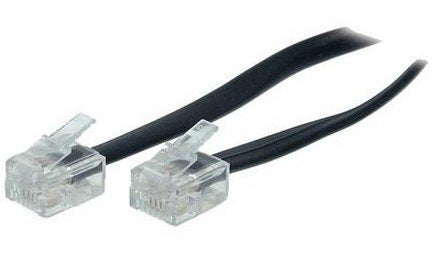 Modular-Anschlusscable Wemern-Mecker 6/4 > Wemern-Mecker 6/4 Negro 10,0m