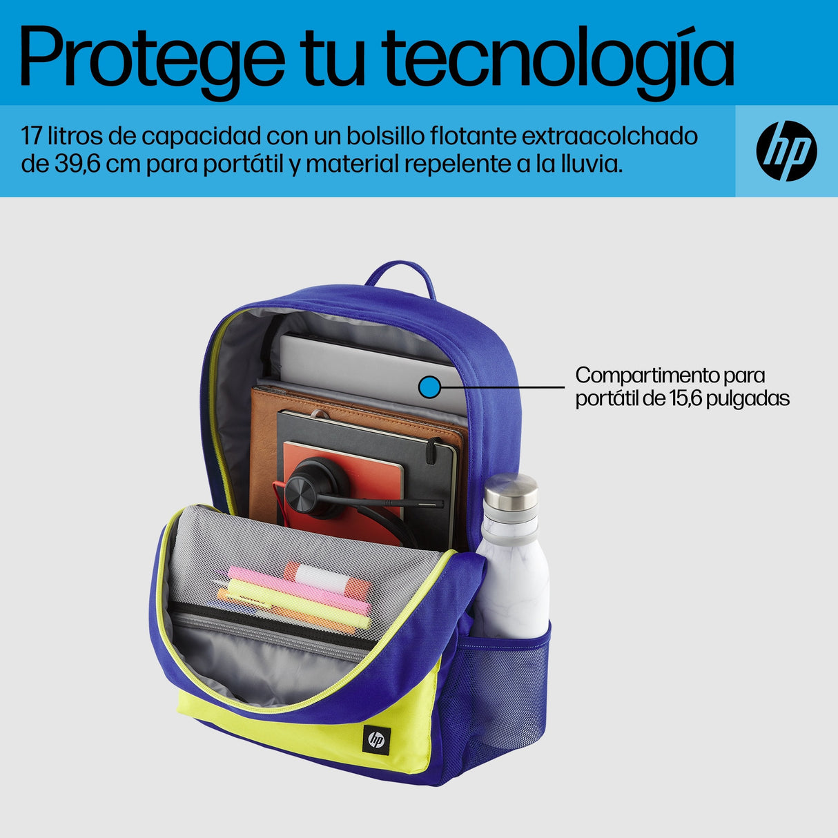 Hp Mochila Campus Azul Campus Blue Backpack 15.6"