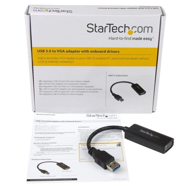 EAN 0065030860833 - StarTech.com USB32VGAV Adaptador gráfico USB 1920 x 1200 Pixeles Negro imagen 5
