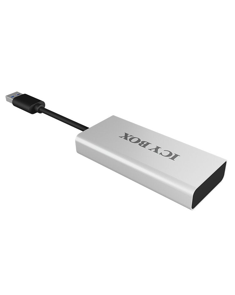 Hub 4 Puertos Icy Box Ib-Ac6104 Usb 3.0 5000 Mbit/S Aluminio Plata