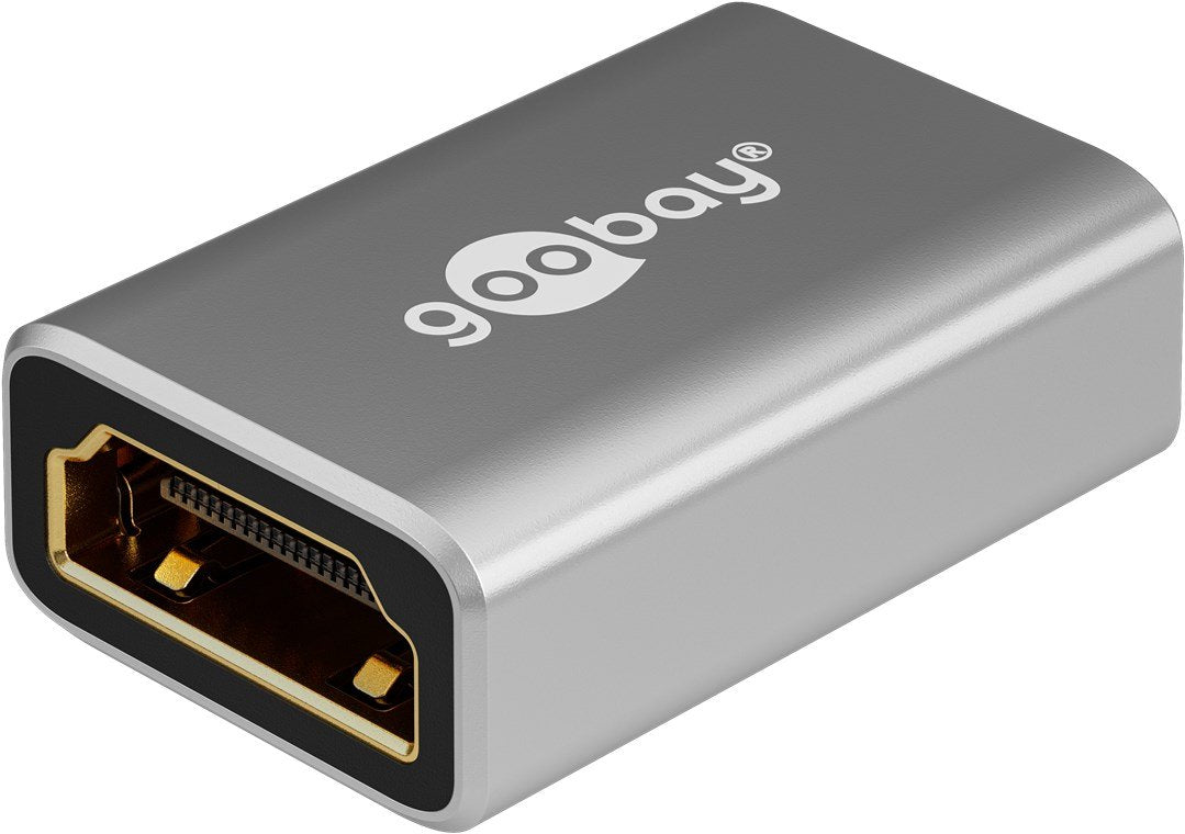 Goobay 72008 Hdmi Adapter, Coupling, Gold-Plated, 8k @ 60 Hz, Black, Silver