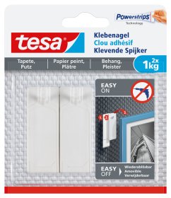 EAN 4042448340474 - TESA 77773-00000 gancho para almacenamiento Interior Gancho universal Blanco 2 pieza(s) imagen 1