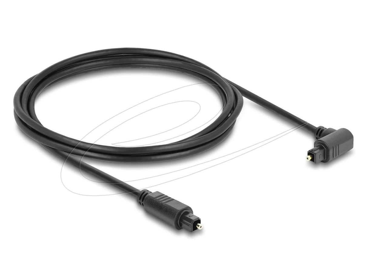 Delock Toslink Cable Stecker 90° Gewinkelt Auf Stecker Gerade, Ø 4 Mm, 3 M, Schwarz
