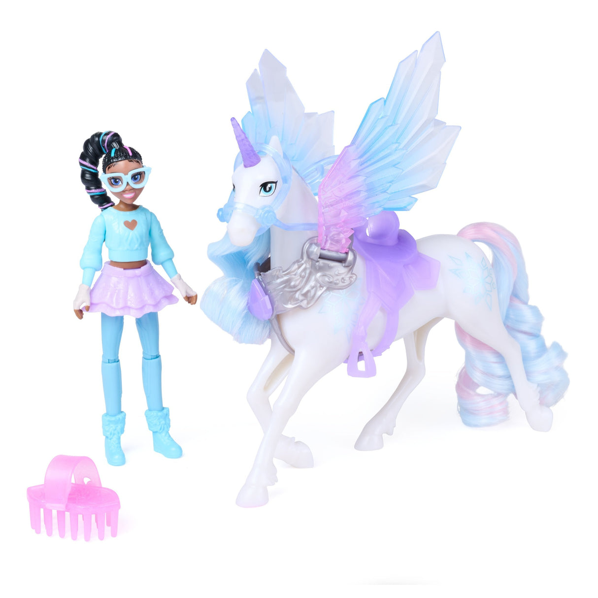 Spinmaster Unicorn Academy - Wing Magic Layla Und Glacier Spielset 6076939