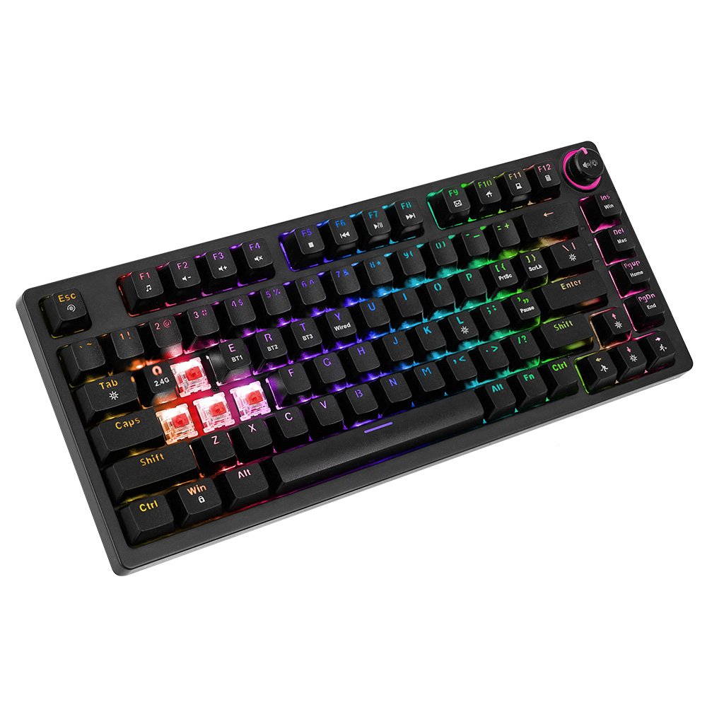 EAN 5901986048541 - Savio Phenix SAVGK- RED teclado Juego USB + RF Wireless + Bluetooth QWERTY Inglés de EE. UU. Negro imagen 4