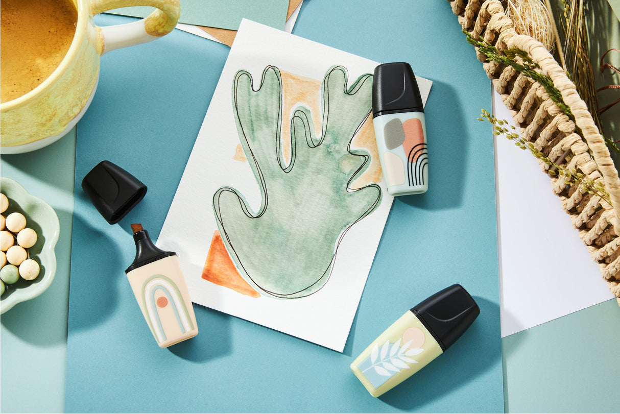 Stabilo Boss Mini Naturevibes Pack De 6 Marcadores Fluorescentes - Trazo Entre 2 Y 5mm - Tinta Con Base De Agua -