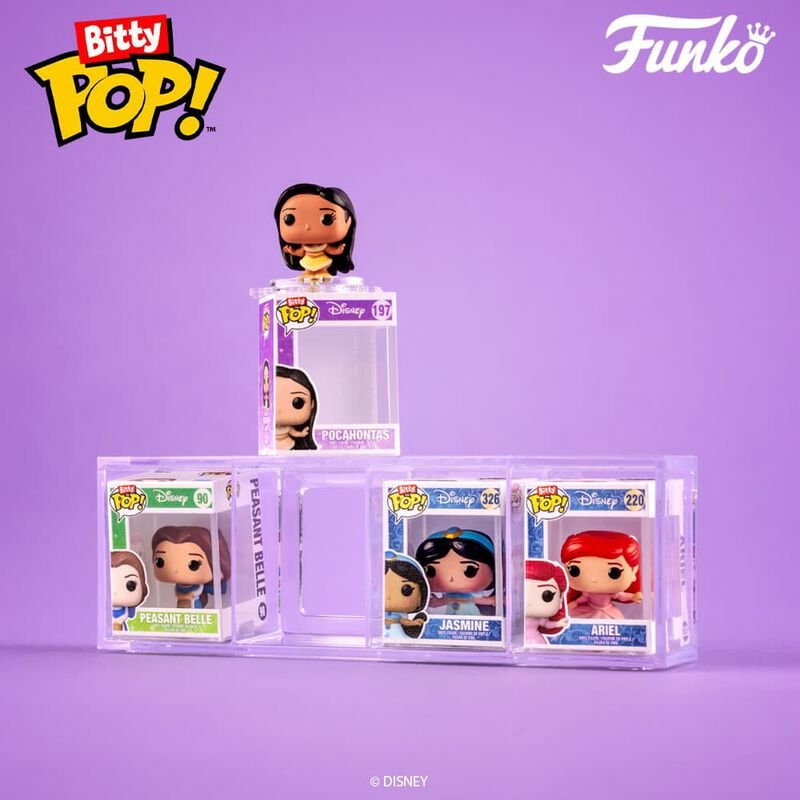 Blister 4 Figuras Bitty Pop Disney Princesas Bella
