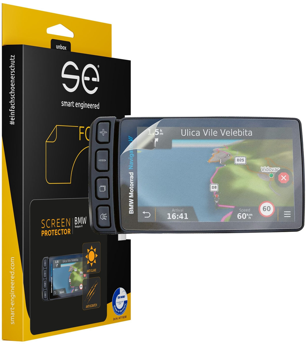 Se 3d Cockpit Protector De Pantalla Klar & Entspiegelt (Vpe 2) Bmw Navigator 6