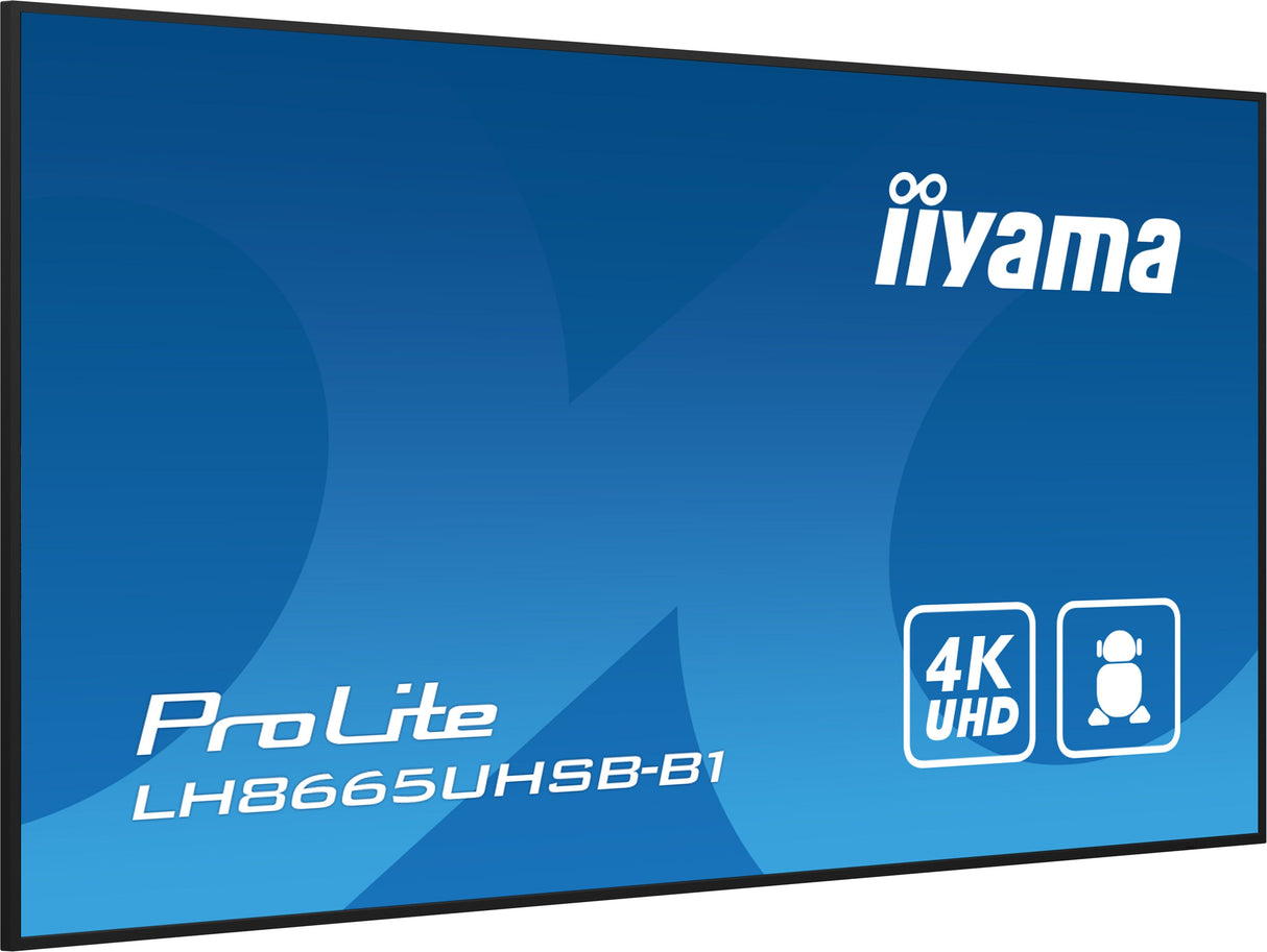 Iiyama Prolite Lh8665uhsb-B1 218 Cm (86") Lcd-Display Mit Led-Hintergrundbeleuchtung - 4k - Für Digital Signage
