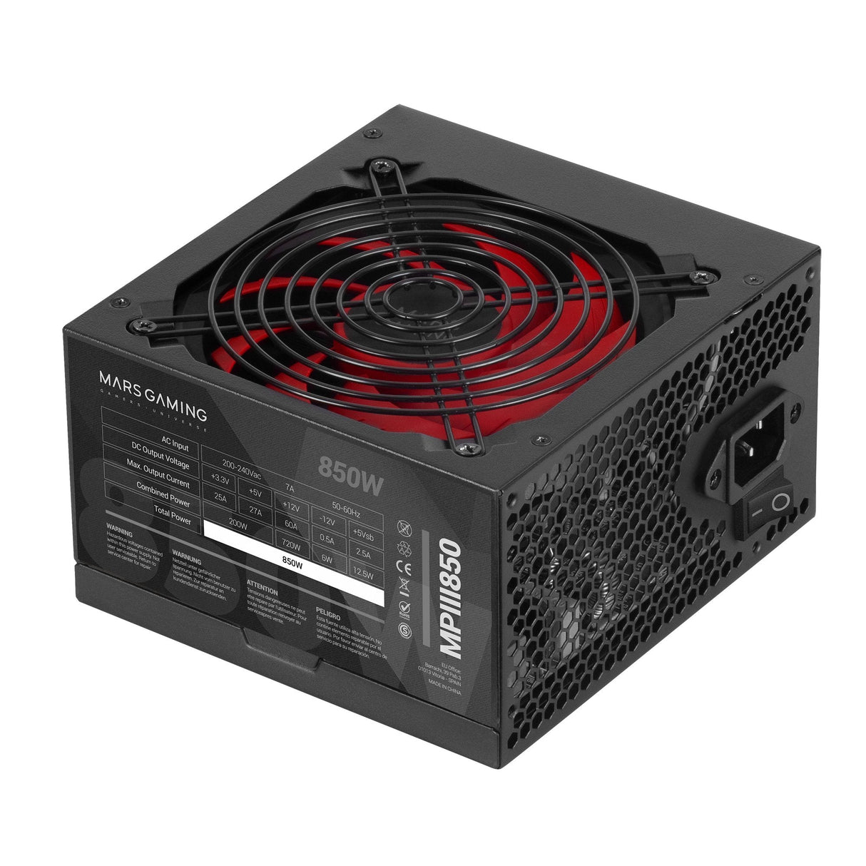 Fuente De Alimentación Mars Gaming Mpiii850 850w Ventilador 12cm