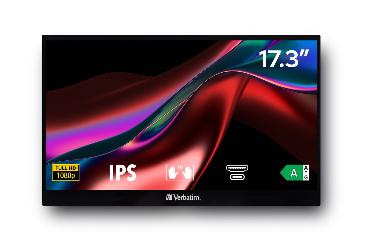 EAN 0023942495932 - Verbatim 49593 pantalla para PC 43,9 cm (17.3") 1920 x 1080 Pixeles Full HD LCD Pantalla táctil Negro imagen 3