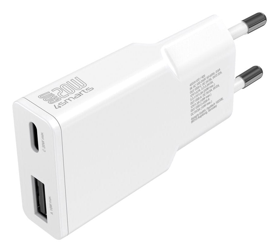 4smarts Ladegert Pdplug Duos Slim 20w Gan Usb-C A+Usb-C Cable