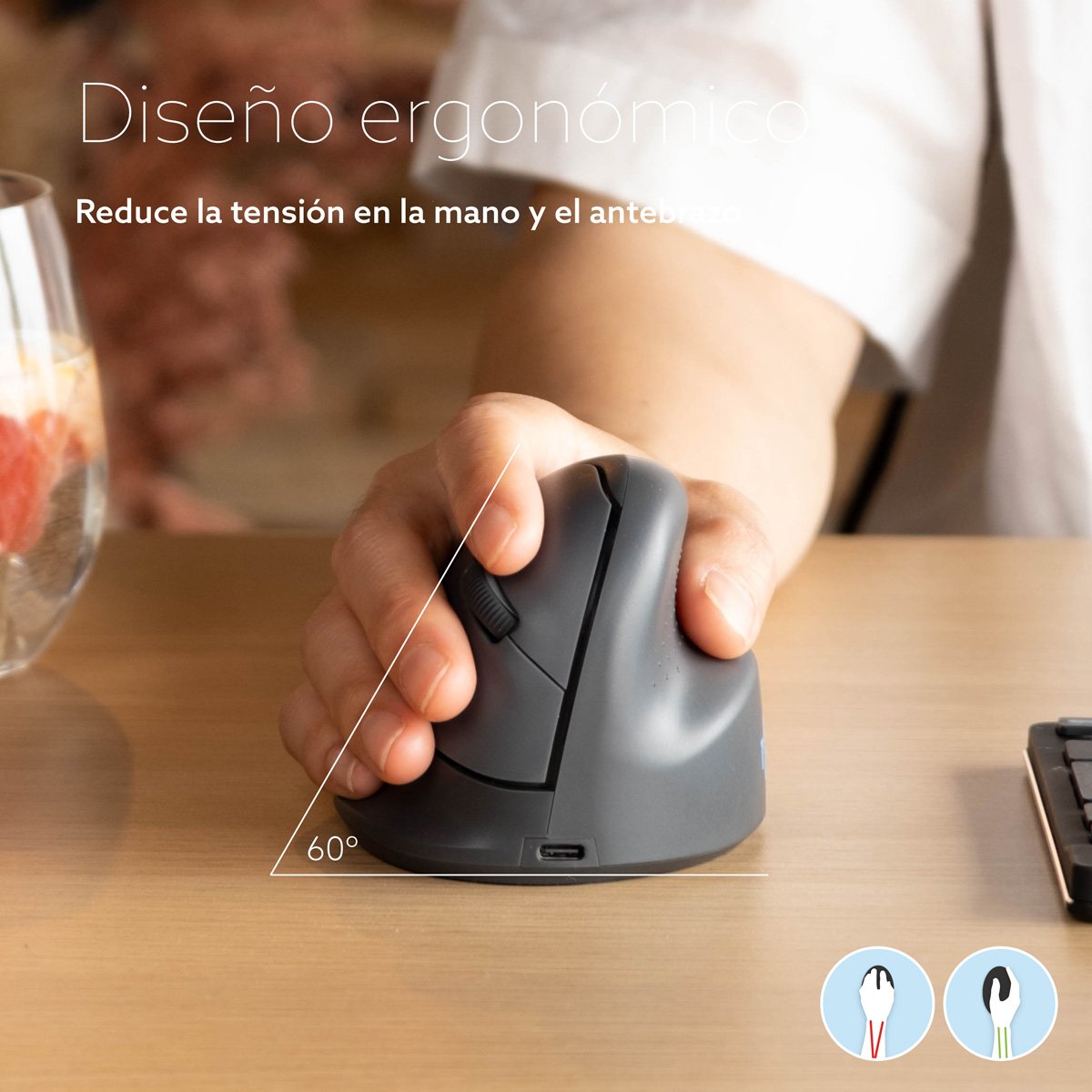 EAN 8719274491842 - R-Go Tools RGOHEBAMRWL ratón Oficina mano derecha Óptico 1600 DPI imagen 10