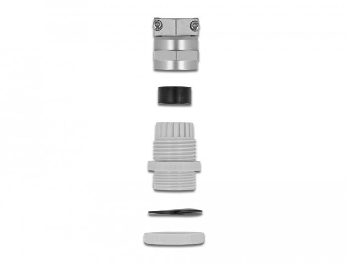 Delock 60354 Prensaestopas Pg11 Con Alivio De Tensión Y Protección Contra La Flexión Gris