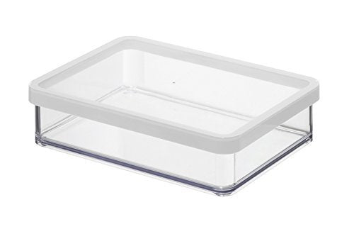 Rotho 11609 Caja Rectangular 1 L Translúcido, Blanco
