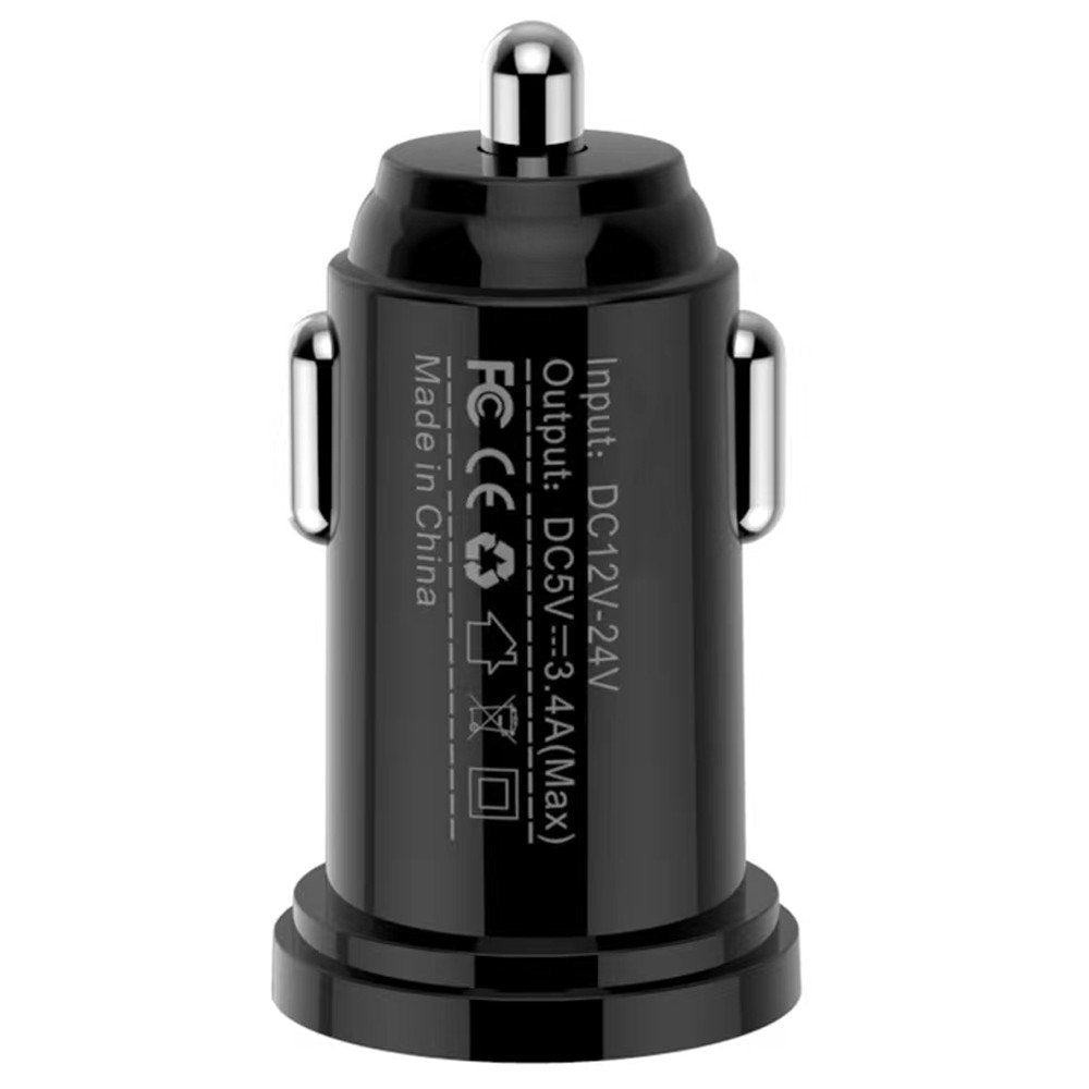 Cargador Mini Coche Techly 2 Puertos Usb-A 24w 4.8a Negro