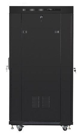 Lanberg Armario De Pie De 19 Pulgadas, 27u, 600x800, Puerta De Malla, Lcd, Paquete Plano, Negro