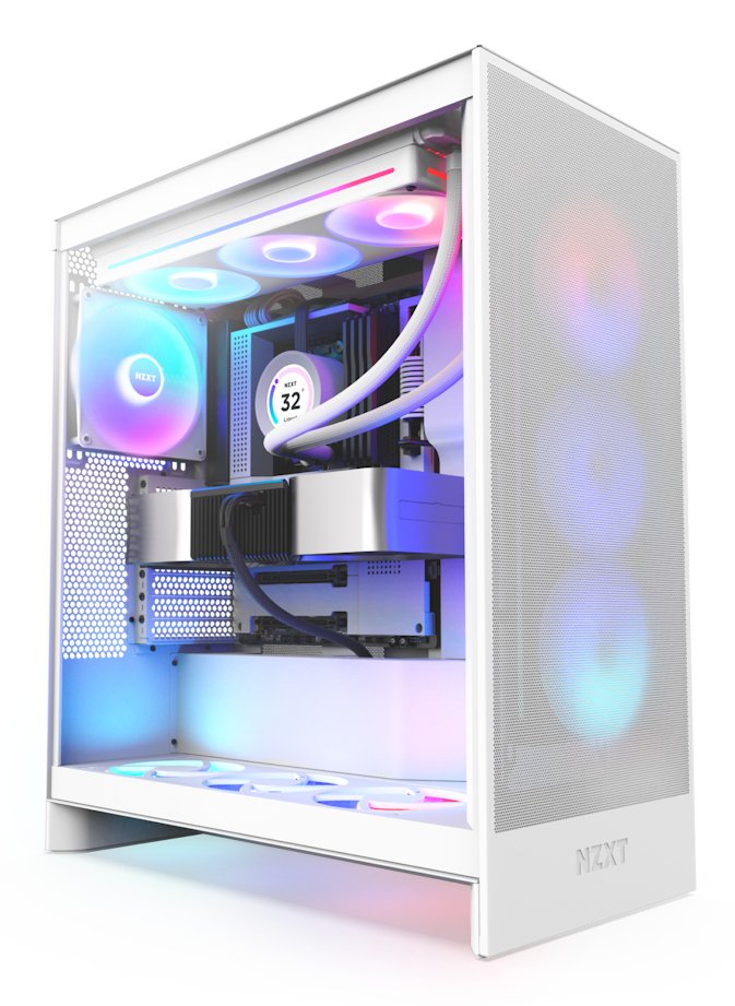 EAN 0810074845588 - NZXT H7 Flow RGB Midi Tower Blanco imagen 1