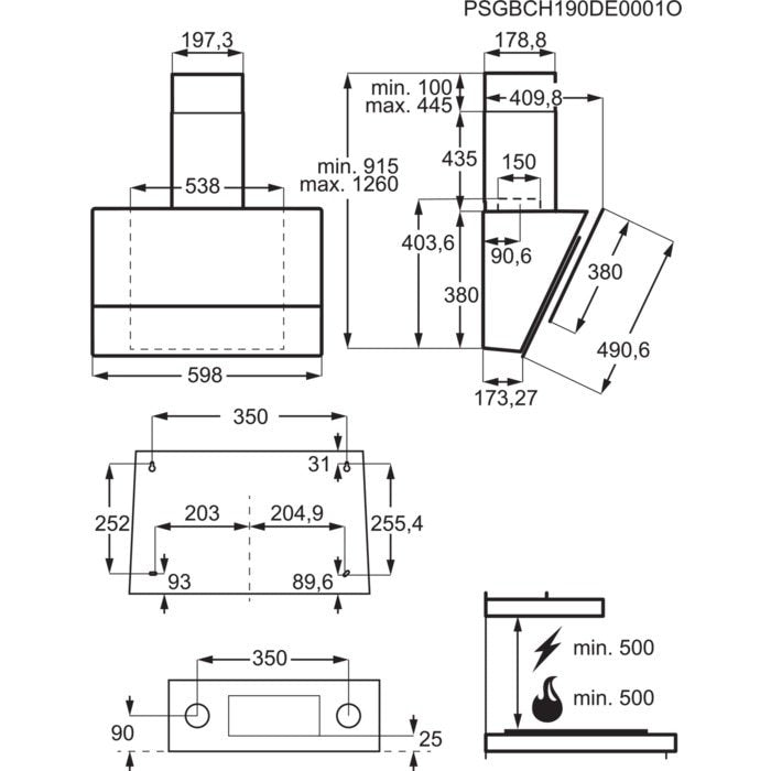 EAN 7332543670253 - Electrolux LFV616K De pared Negro 700 m³/h imagen 11