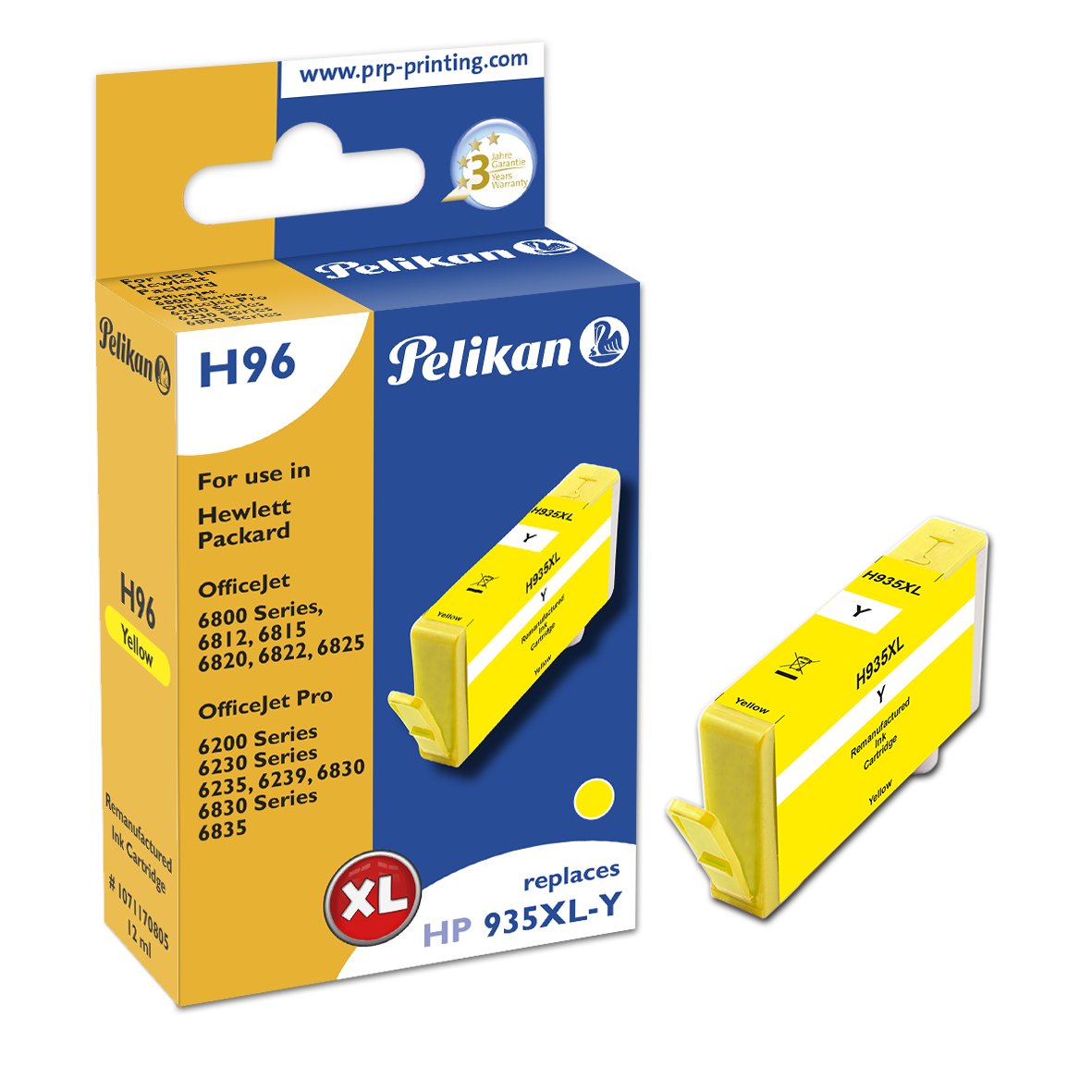 Pelikan Cartucho Hp H96 C2p26ae Hp935xl Amarillo Remanufactured