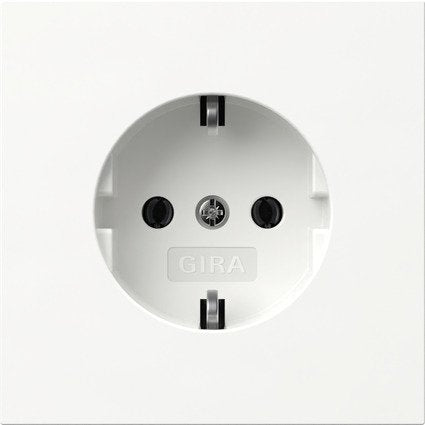 Gira 418870 Schuko-Steckd. Superficie Interruptor Blanco Puro