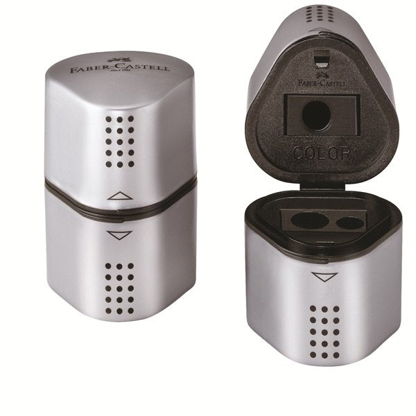 EAN 4005401003939 - Faber-Castell Grip 2001 Sacapuntas manual Plata imagen 2