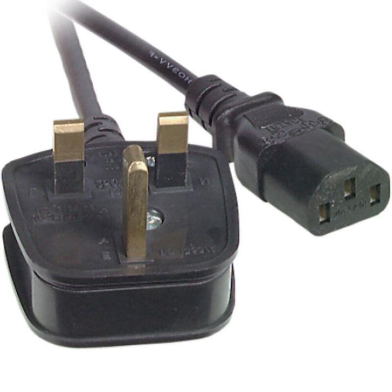 Efb Netzleitung Uk Bs1363a-C13 180°,Schwarz,2m,3x0.75mm