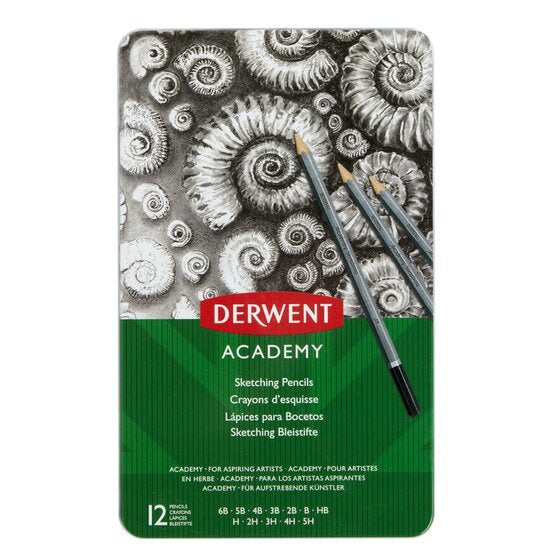 EAN 5028252269957 - Derwent Academy lápiz de carbón 12 pieza(s) Gris imagen 1