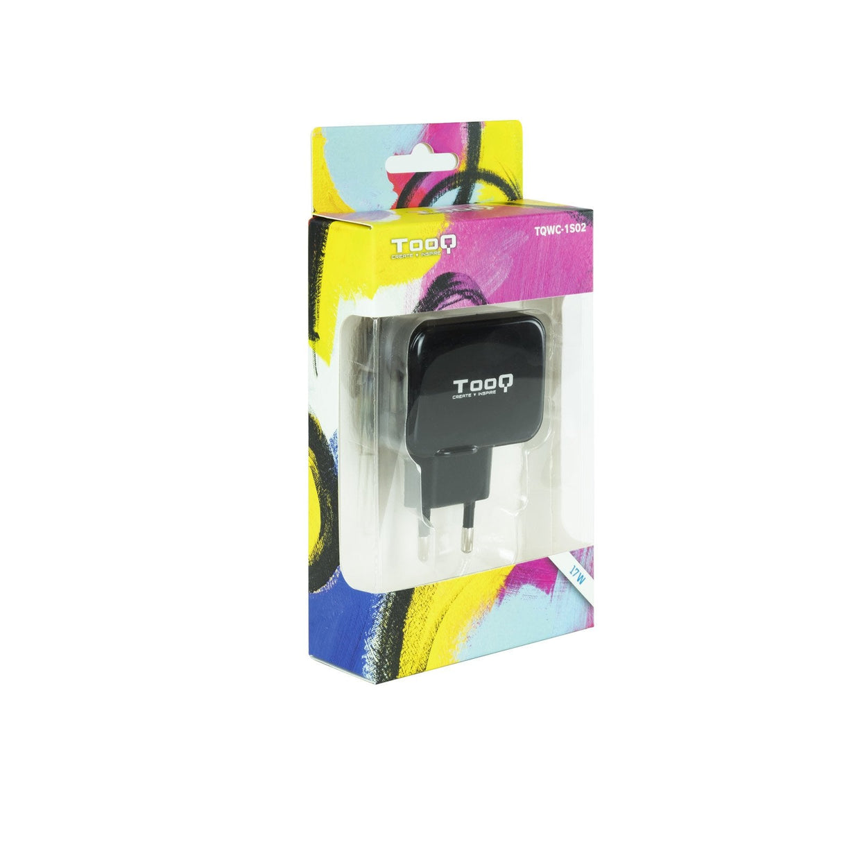 Tooq Cargador De Pared 2x Usb 2.0 - Tecnologia Ai - Negro