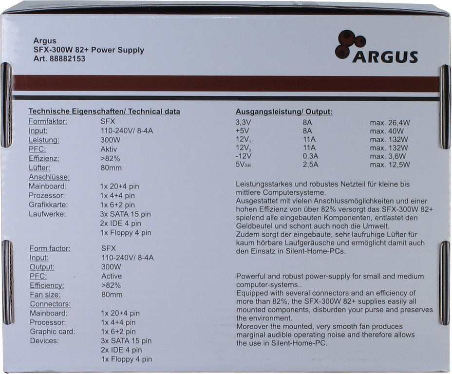 Fuente De Alimentación Inter-Tech Sfx-300w 20+4 Pin Atx Atx Gris