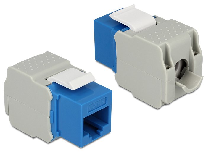 Delock Keystone Module Rj45 Female > Lsa Cat.6 Utp Blue