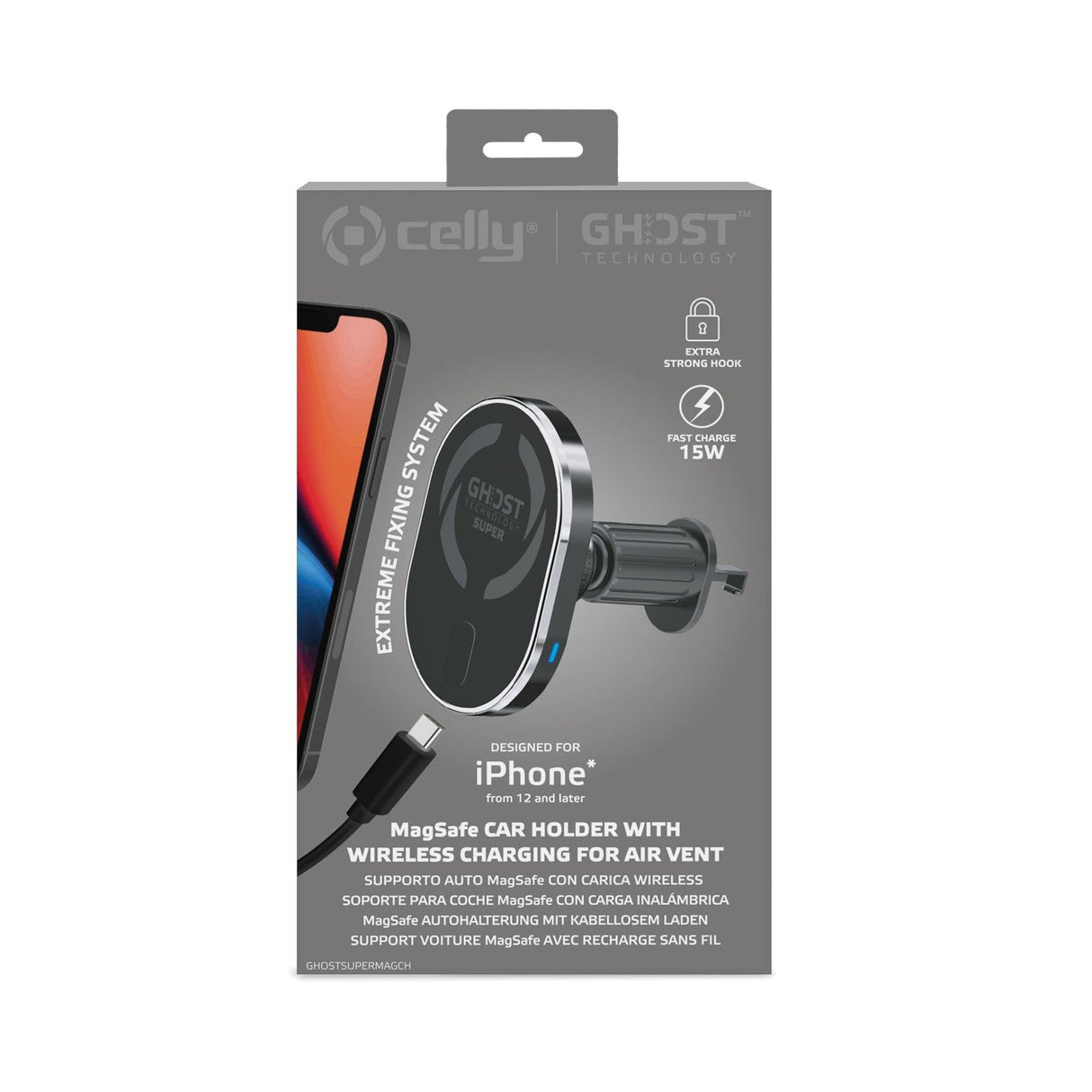 EAN 8021735199182 - Celly GHOSTSUPERMAGCH soporte Soporte pasivo Teléfono móvil/smartphone Negro imagen 6