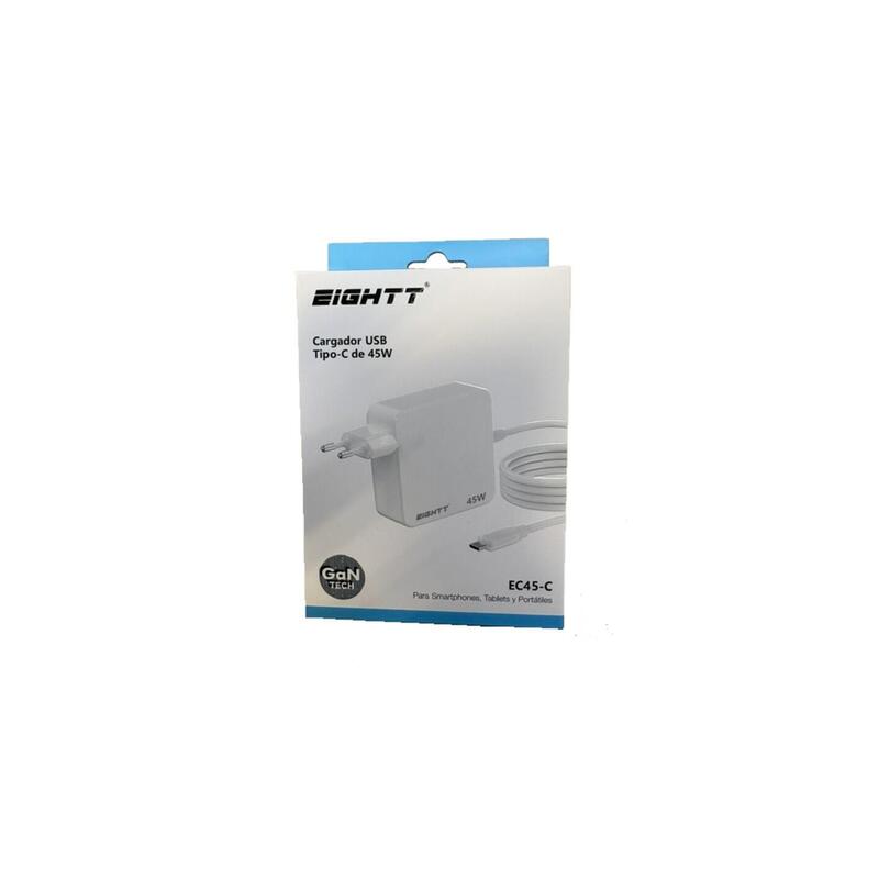 Eightt Cargador 45w Usb-C Gan Tech Blanco