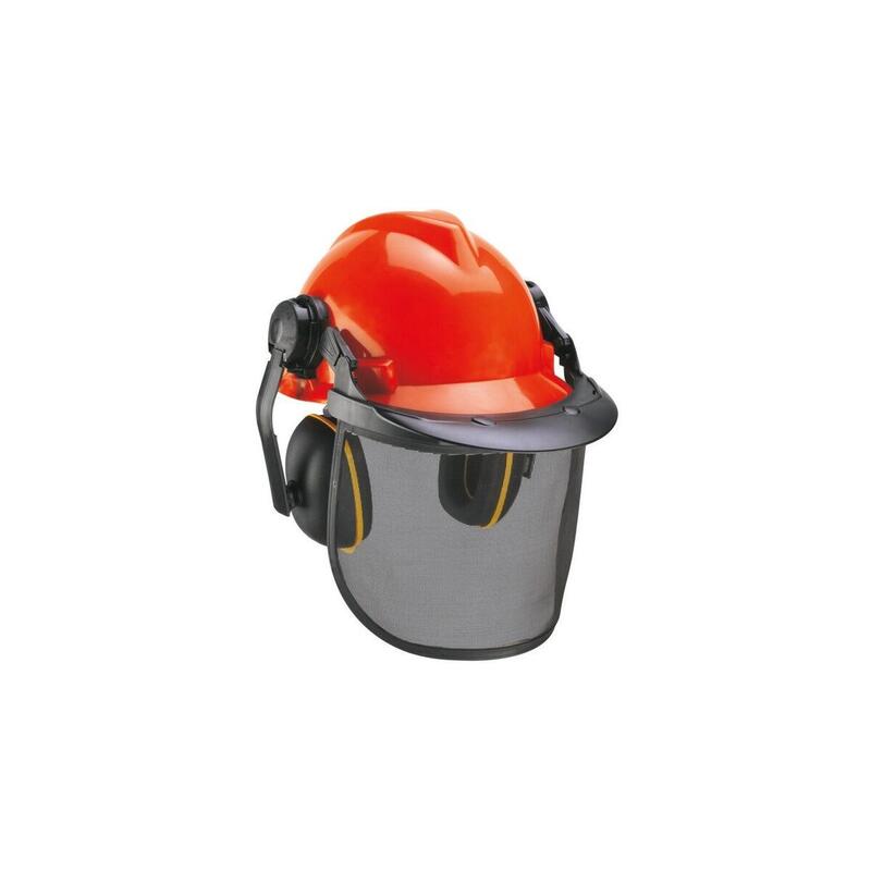 Einhell Original Casco De Seguridad Forestal (Circunferencia De 52 A 66 Cm, Protección Auditiva ) 4500480