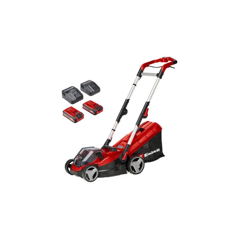 Einhell Power X-Change Battery Cortacésped Rasarro 36/34, 36 Volt (2x18v) Rojo/Negro, Batería De Iones De Litio 2x Más 3.0ah 3413222